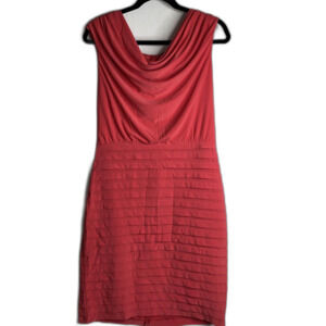 Adrianna Papell Woman’s Orange Blouson Midi dress size 12